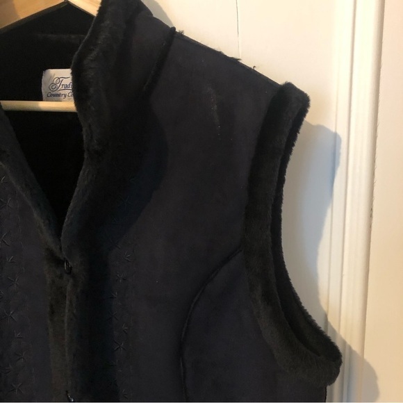 VINTAGE Faux Shearling Vest Size 14 - Picture 9 of 9